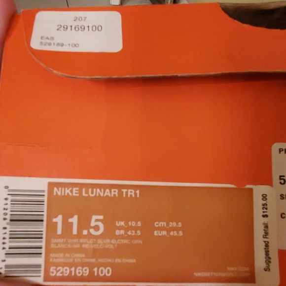NIB- Men's Nike Lunar TR1 shoes (2012) size 11.5M - Picture 7 of 11